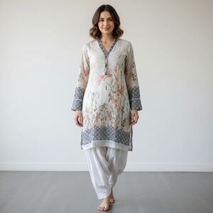 Zeen Women's Pakistani Kurti Long Sleeve - Size 12